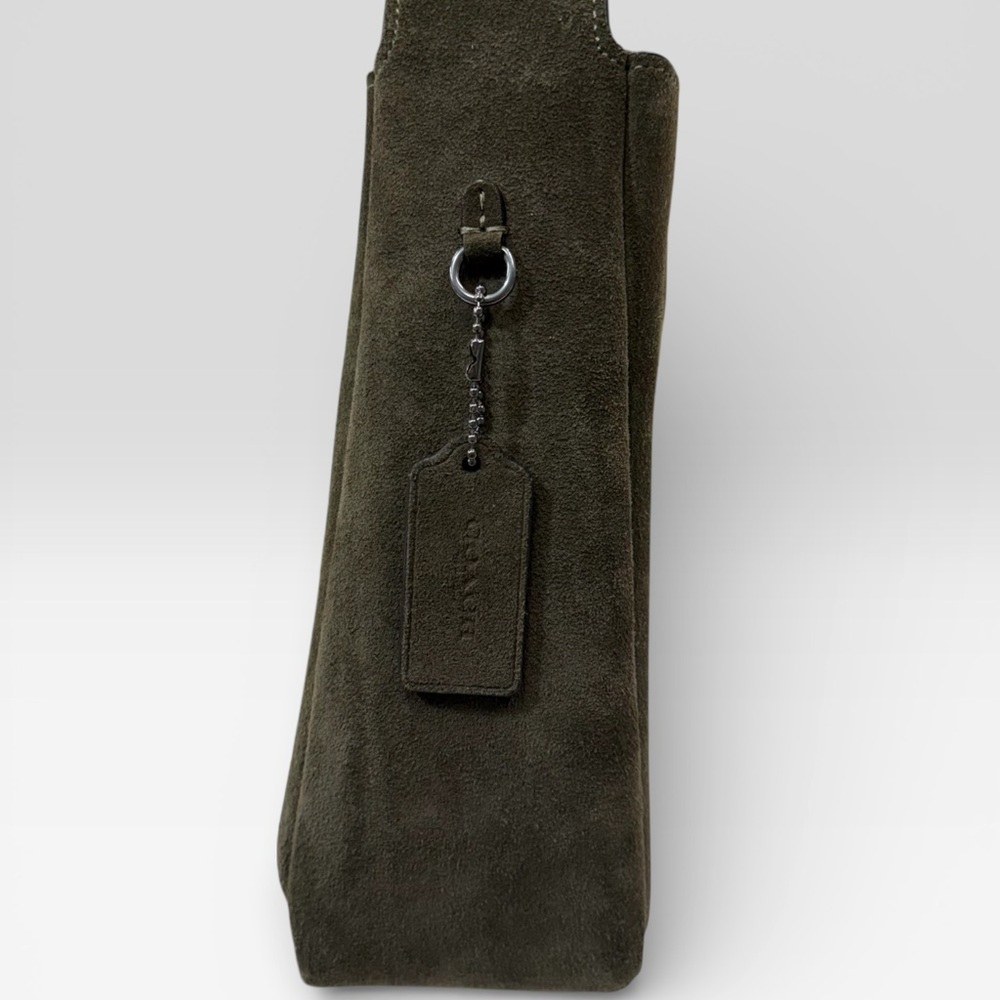 Coach Hadley Convertible Shoulder Crossbody Bag Suede Olive Army Green CCG43 NWT - Picture 3 of 15